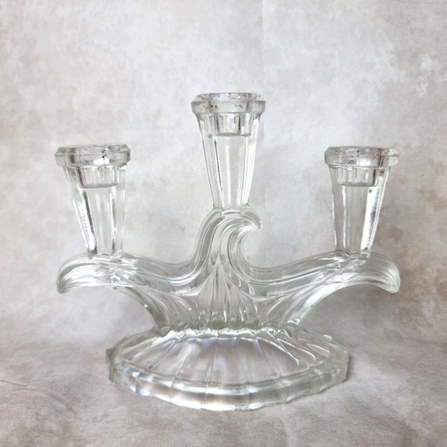 Bougeoir art déco verre - bougeoir,