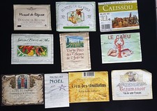 Lot étiquettes de vin divers cépages vins de table 