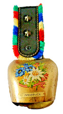 Ancienne cloche métal doré