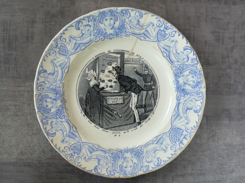 Ancienne assiette j - assiette, de