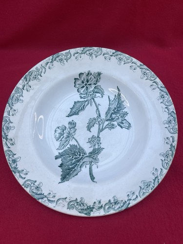 Assiette creuse ancienne terre - assiette,