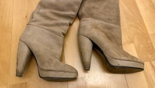Bottes Overknee Beige Nubuck