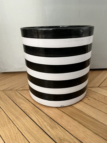 Vase cylindrique noir - cylindrique,