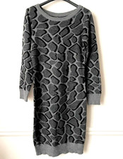 ROBE Gris Noir Taille XS (marqué S) Très joli TBE ! H=94,5cm Aisselle 42,5cm