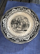 Ancienne Assiette Parlante Sarreguemines le sultan Abdul Aziz 