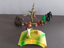 CLAIRET LE ZOO  ANIMAUX et DECORS ensemble figurines lot 4 époque STARLUX