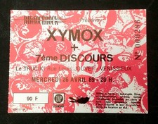 ticket billet place concert Clan Of XYMOX 1989 Venissieux lyon + 7e DISCOURS