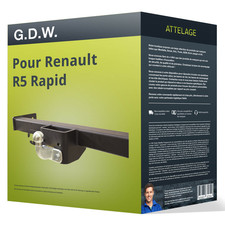 Attelage pour Renault R5 Rapid 12.1985 - 08.1998 démontable avec outil G.D.W.