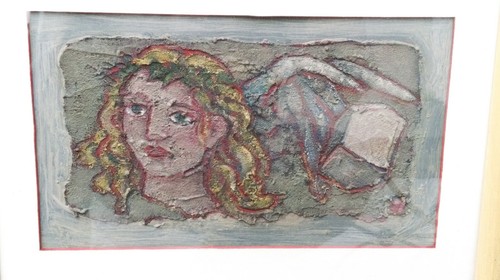Tableau huile sablé - , technique