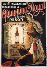 "QUINQUINA ROYAL" Affiche originale entoilée   Litho OGE vers 1902     104x143cm
