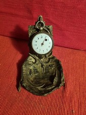 SUPERBE PORTE MONTRE A GOUSSET  ART NOUVEAU SOURIS SCARABET EN BRONZE