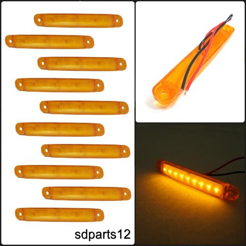 Pcs 24v orange led feux - 10,