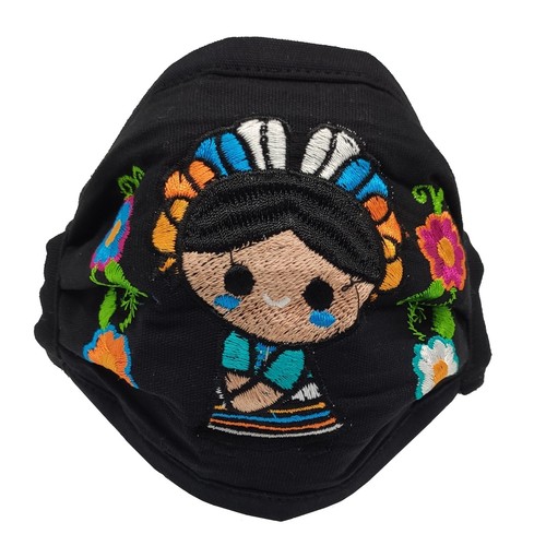 Face mask mexican embroidered - mexican,