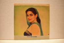 Vintage Lithographie Imprimé Beauté De Afghan Dame Calendrier Art Peinture S. M.