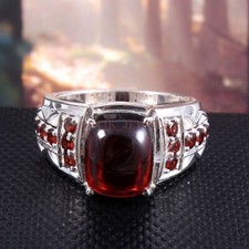 Naturel Gemme Grenat Avec 14K