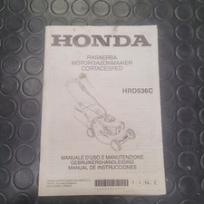 Manuel D'Utilisation Et D'Entretien Tondeuse À Gazon HONDA HRD 536 C Ita