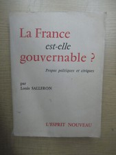 Louis Salleron "La France est-elle gouvernable ?" / L'Esprit Nouveau 1963