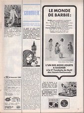 1969 : Document (Ref DAN ) PUB POUPéE le monde de BARBIE  1 page