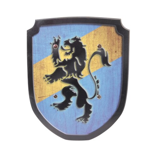 Panneau bleu jaune lion - panneau,