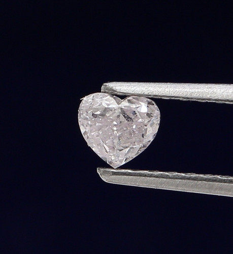 Diamant coeur naturel rose - diamant,