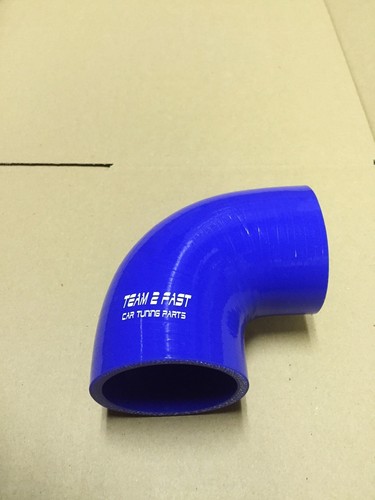 Tuyau silicone bleu - 90°,