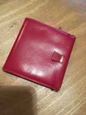 porte monnaie vintage Le tanneur - cuir rouge / bordeaux