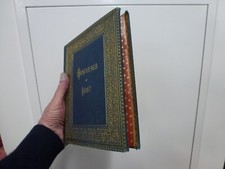 superbe reliure d'art signée Engel,tranches rougies semées d'etoiles,1887