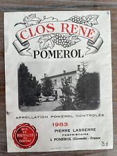 Étiquette Clos René 1983 - Pomerol - 75 cl