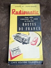 vintage carte routière France Touristique ancienne Publicitaire Radiomatic 