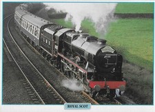 Fiche Train - LOCOMOTIVE ROYAL SCOT - Royaume-Uni - descriptif au dos