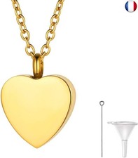 Collier Urne pour Cendres Animaux Homme Femme,Pendentif Coeur Urne Funéraire 