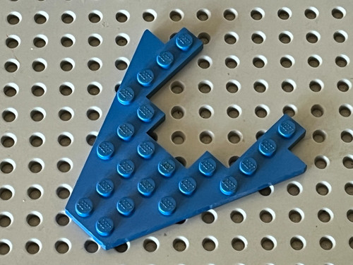 Lego blue wedge plate - 8, x
