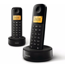 Philips D160 Téléphone Fixe sans Fil Duo - DECT Téléphone avec Grand Écran 1,6″ 