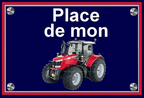 Plaque place mon tracteur - place,
