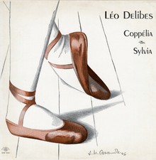 "Léo DELIBES (COPPELIA / SYLVIA)" Pochette originale entoilée  CASSANDRE 1946