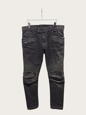 Balmain Jean Biker Slim Noir