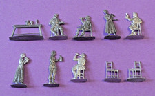 Plats d'étain - Zinnfiguren - Flat Tin : 10 figurines civiles - La taverne