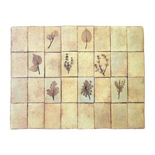 32 Carreaux Céramique Roger CAPRON Vallauris Herbier 13,5 x 8,8 cm 