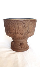 POT TERRE CUITE DECOR MEDIEVAL