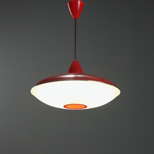 Lustre vintage aluminium verre - aluminium,