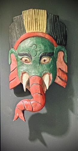 Masque ganesh bois - ganesh, en