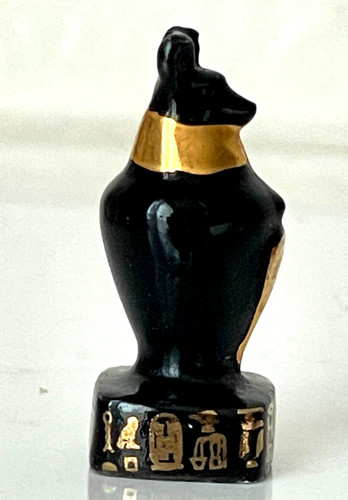 Fève egypte statue noir doré - fève,
