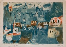 Delval Robert lithographie originale signée Paris Montmartre New York 