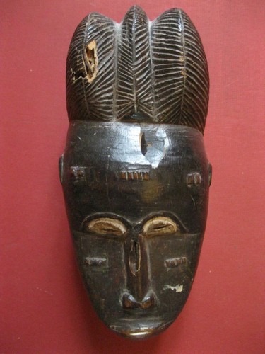 Ancien masque africain baoulé - africain,