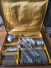 Ménagère SFAM 36 pièces fourchette cuillère louche métal argenté modèle Louis XV