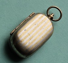 Étui Porte Louis D'or en Métal Argenté Et Métal Doré Vintage des Années 20