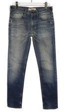 Levi's 519 Slim Jeans Homme W31/L34 Aspect Vieilli Effet Whiskers Décoloré Zip