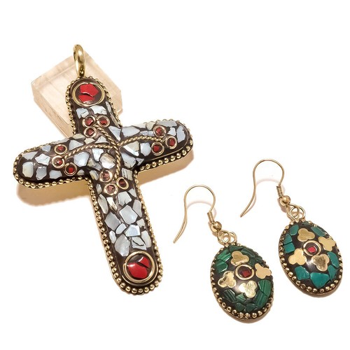 Set pendentif chaîne croix - set,