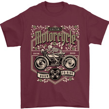 Moto Custom Motard Moto T-Shirt 100% Coton