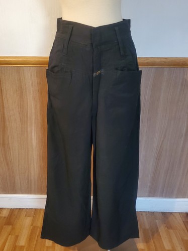 Pantalon large taille - taille, haute